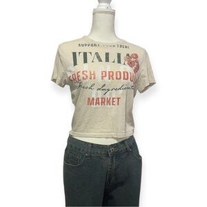 H&M DIVIDED Cream Italia Graphic Tee
